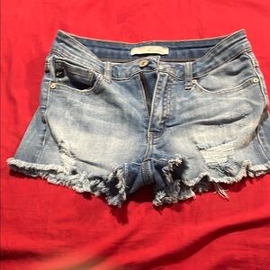 KanCan Blue Distressed Jean Shorts